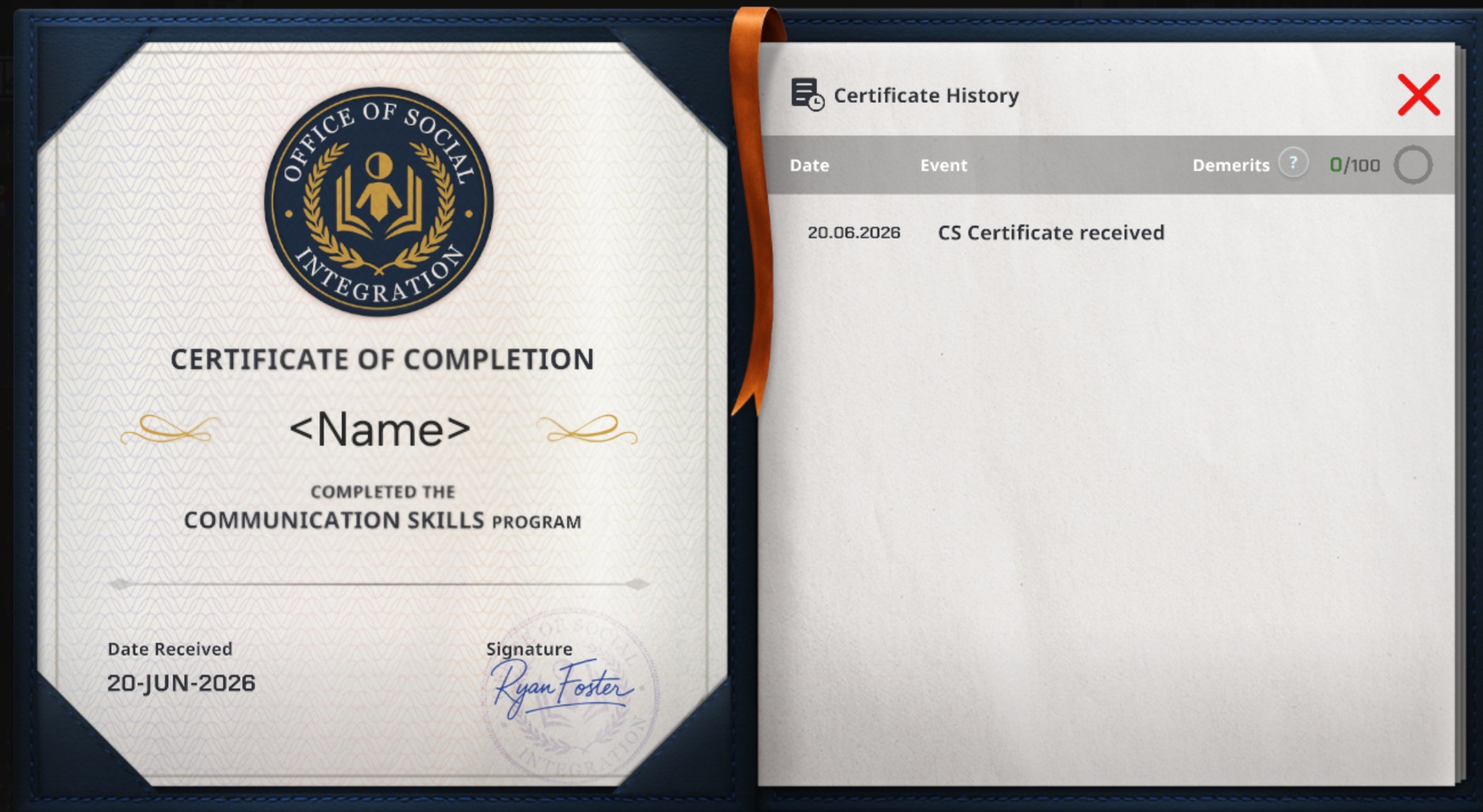 CS certificate example